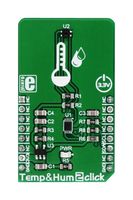 MIKROELEKTRONIKA MIKROE-3085 Add-On Board, Temp-Hum 2 Click Board, Temperature/Humidity Sensor, Si7034, MikroBUS
