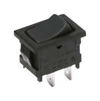 C&K COMPONENTS D501J12S215QA Rocker Switch, Miniature, On-None-On, SPDT, Non Illuminated, Panel Mount, Black, D Series