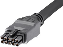MOLEX 245136-1005 Cable Assembly, Mega-Fit Receptacle to Mega-Fit Receptacle, 10 Ways, 5.7 mm, 2 Row, 500 mm