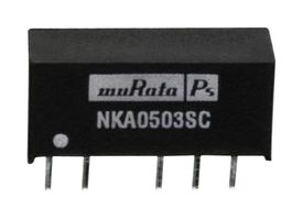 MURATA POWER SOLUTIONS NKA0512SC Isolated Through Hole DC/DC Converter, ITE, SIP, 1:1, 1 W, 2 Output, 12 V