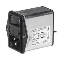 SCHURTER 3-105-315 Filtered IEC Power Entry Module, IEC C14, General Purpose, 10 A, 250 VAC, 2-Pole Switch