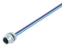 BINDER 09-3442-433-05 Sensor Cable, M12 Receptacle, Free End, 5 Positions, 200 mm, 7.9 ", 763 Series