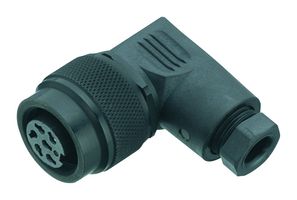 BINDER 99-0126-106-07 Circular Connector, Miniature Circular Connector, 723 Series, Right Angle Cable Receptacle