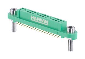 HARWIN G125-FS13405F3P PCB Receptacle, Black / Green, Wire-to-Board, 1.25 mm, 2 Rows, 34 Contacts, Surface Mount