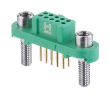 HARWIN G125-FV11005F3P PCB Receptacle, Black / Green, Wire-to-Board, 1.25 mm, 2 Rows, 10 Contacts, Through Hole Mount