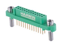 HARWIN G125-FV12605F3P PCB Receptacle, Black / Green, Wire-to-Board, 1.25 mm, 2 Rows, 26 Contacts, Through Hole Mount