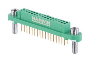 HARWIN G125-FV13405F3P PCB Receptacle, Black / Green, Wire-to-Board, 1.25 mm, 2 Rows, 34 Contacts, Through Hole Mount