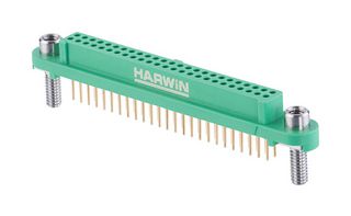 HARWIN G125-FV15005F3P PCB Receptacle, Black / Green, Wire-to-Board, 1.25 mm, 2 Rows, 50 Contacts, Through Hole Mount