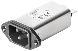 SCHAFFNER - TE CONNECTIVITY FN9255B-2-06 Filtered IEC Power Entry Module, C14, IEC C14, Medical, 2 A, 250 VAC