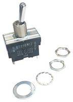 NIDEC COMPONENTS ET210N12-Z Toggle Switch, On-On, DPDT, Non Illuminated, ET Series, Panel Mount, 10 A