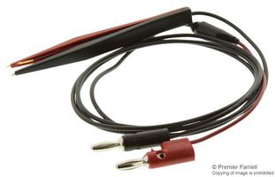 POMONA 5143-K-48 Test Patch Lead, SMD Test Tweezer, Dual Banana Plug, 47 ", 1.2 m, Black, Red, 3 A