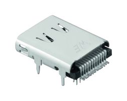 WURTH ELEKTRONIK 632723100011 USB Connector, USB Type C, USB 3.1, Receptacle, 24 Ways, Surface Mount, Through Hole Mount