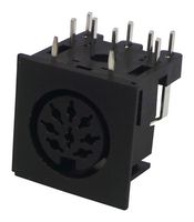 DELTRON COMPONENTS 671-0801 DIN Audio / Video Connector, 8 Contacts, Jack, PCB Mount, Through Hole Right Angle