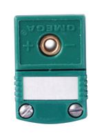 OMEGA SMPW-KI-F Thermocouple Connector, Miniature, Green, SMPW Series, Cable Clamp, Type K, Socket