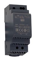 MEAN WELL DDR-30G-5 Isolated DIN Rail Mount DC/DC Converter, Railway, 4:1, 30 W, 1 Output, 5 V, 6 A