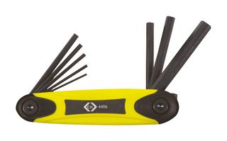 CK TOOLS T4406 Hex Key Set, Folding, 1.5 mm - 8 mm, 8 Piece
