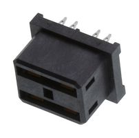 MOLEX 78212-1001 Connector, Impact 78212 Series, 4 Contacts, 5.2 mm, Receptacle, Press Fit, 2 Rows