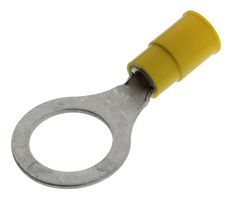 MOLEX 19070-0109 Ring Tongue Terminal, M12, 1/2", 10 AWG, 5 mm², InsulKrimp 19070 Series, Yellow