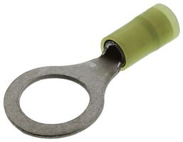 MOLEX 19073-0145 Ring Tongue Terminal, M12, 1/2", 10 AWG, 6 mm², Avikrimp 19073 Series, Yellow