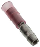 MOLEX 19035-0001 Bullet Terminal, Avikrimp 19035 Series, 22AWG to 18AWG, 1.3 mm², Male Bullet, Red