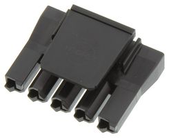 MOLEX 172672-2005 Connector Housing, Black, Super Sabre 172672 Series, Receptacle, 5 Ways, 7.5 mm