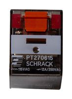TE CONNECTIVITY - SCHRACK PT270615 Power Relay, DPDT, 115 VAC, 12 A, PT Series, Socket, Non Latching