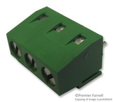 TE CONNECTIVITY - BUCHANAN 282836-3 Wire-To-Board Terminal Block, 5 mm, 3 Ways, 30 AWG, 16 AWG, 1.4 mm², Screw