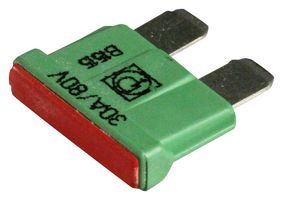 LITTELFUSE 166.7000.5302 Fuse, Automotive, Blade Contact, Time Delay, 30 A, 80 V, 19mm x 5mm x 13.2mm, FKS ATO Series