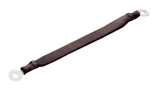 WURTH ELEKTRONIK 74273712 Earth Strap, Ring Tongue Terminal to Ring Tongue Terminal, 3.9 ", 100 mm, Black, WE-EEL Series