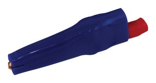 MUELLER ELECTRIC BU-63C-6. Alligator Clip, Insulated, 10A, Blue, Steel, Nickel Plated