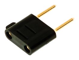 MUELLER ELECTRIC BU-P3452. Test Connector, Tip Plug, Mueller P4543 or Standard 0.08" Pin Jacks, 3 kV, 5 A, Black
