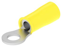 TE CONNECTIVITY - AMP 130167 Ring Tongue Terminal, M5, #10, 10 AWG, 6.64 mm², PIDG, Yellow