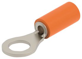 TE CONNECTIVITY 1577633-1 Ring Tongue Terminal, M5, #10, 16 AWG, 1.31 mm², Orange