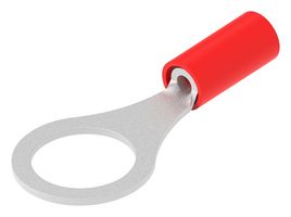 TE CONNECTIVITY - AMP 320573 Ring Tongue Terminal, M10, 3/8", 16 AWG, 1.42 mm², PIDG, Red