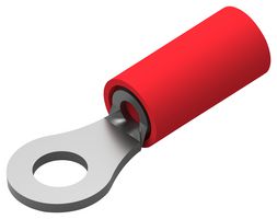 TE CONNECTIVITY - AMP 36152 Ring Tongue Terminal, M3.5, #6, 16 AWG, 1.65 mm², PIDG, Red