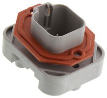TE CONNECTIVITY - DEUTSCH DT15-6P Automotive Connector, DT Series, Straight Receptacle, 6 Contacts, PCB Pin