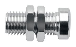 SCHUTZINGER BU 405 NI Banana Test Connector, Jack, Panel Mount, 32 A, 70 VDC, Nickel Plated Contacts