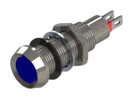 MARL 508-930-21 LED Panel Mount Indicator, Blue, 12 VDC, 8.1 mm, 20 mA, 452 mcd, IP67