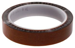 3M 1205 (3/4 X 36) Electrical Insulation Tape, Polyimide Film, Amber, 19 mm x 33 m