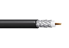 BELDEN 1694F B591000 Coaxial Cable, RG6, Copper, 7.01 mm, 75 ohm, Black