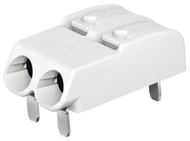WAGO 2060-1452/998-404 Wire-To-Board Terminal Block, White, 4 mm, 2 Ways, 24 AWG, 18 AWG, 0.75 mm², Push In