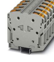 PHOENIX CONTACT 3260100 DIN Rail Mount Terminal Block, Feed-Thru, 2 Ways, 4 AWG, 0000 AWG, 95 mm², Push In, 232 A