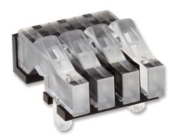 MENTOR 1278.1004. Light Pipe, Bargraph, 12.9 mm, 4 Pipes, Rectangular, Surface, Transparent