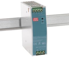 MEAN WELL EDR-120-48 AC/DC DIN Rail Power Supply (PSU), ITE, 1 Output, 120 W, 48 VDC, 2.5 A