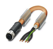 PHOENIX CONTACT 1424098 Sensor Cable, 4P, M12 Receptacle, Free End, 4 Positions, 5 m, 16.4 ft