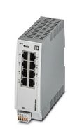 PHOENIX CONTACT 2702666 Switch, 8 Ports, Industrial, Managed Gigabit Ethernet, DIN Rail, RJ45 x 8, 10Mbps, 100Mbps, 1Gbps