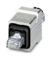 PHOENIX CONTACT 1608100 Modular Connector, RJ45 Plug, 1 x 1 (Port), 8P4C, Cat5, IP65, IP67, Cable Mount