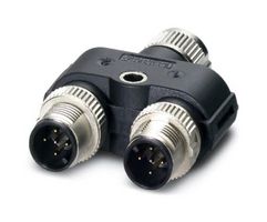 PHOENIX CONTACT 1419946 Sensor Splitter, Y - Style, Panel Mount, 5 Position M12 Receptacle, 2 x 5 Position M12 Plug