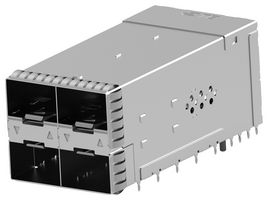 TE CONNECTIVITY 2343522-8 I/O Connector, 20 Contacts, Receptacle, zSFP+, Press Fit, PCB Mount