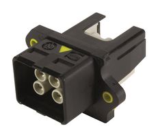 HARTING 09462454420 Rectangular Power Connector, 4 Contacts, PushPull, Panel Mount, Crimp, Receptacle